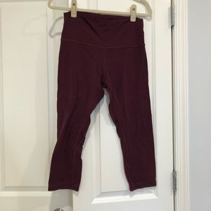 Maroon Lululemon leggings